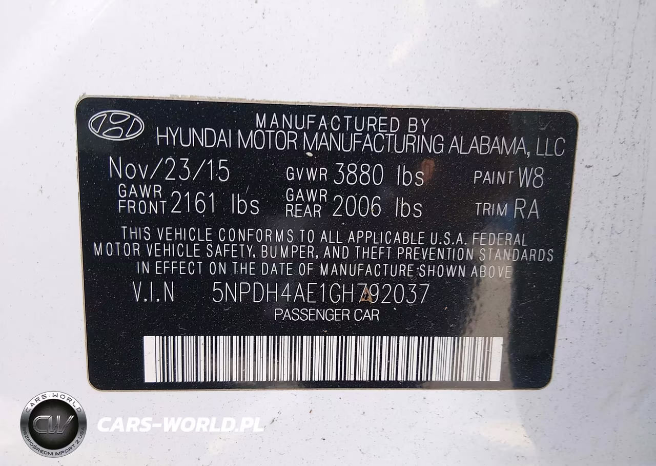 2016 Hyundai Elantra Se VIN:5NPDH4AE1GH792037 - 9
