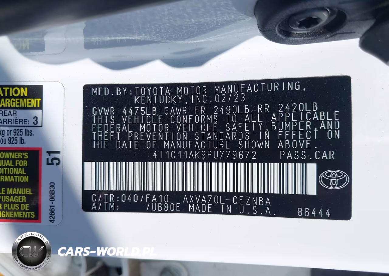 2023 Toyota Camry Le VIN:4T1C11AK9PU779672 - 9