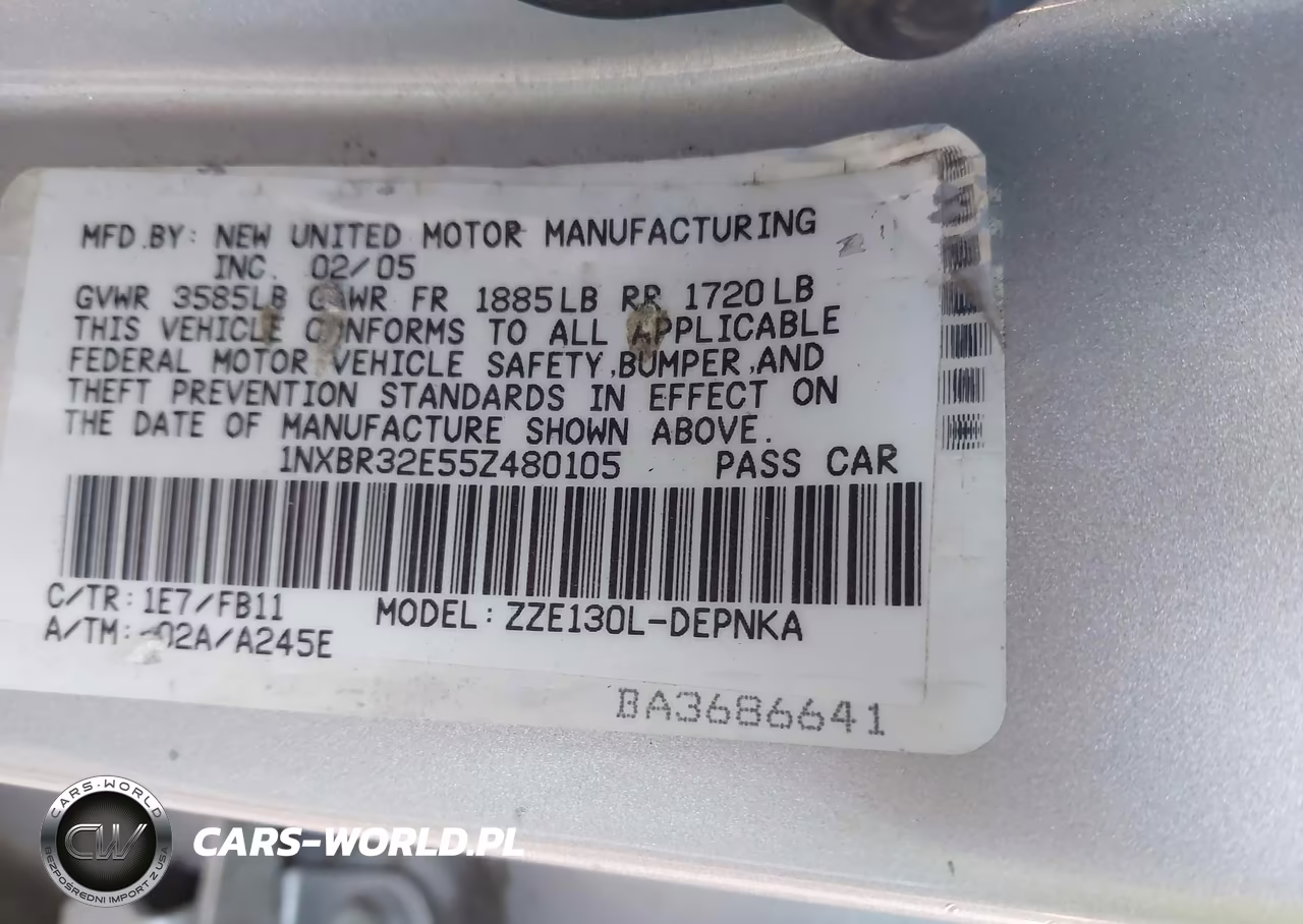 2005 Toyota Corolla Le VIN:1NXBR32E55Z480105 - 9