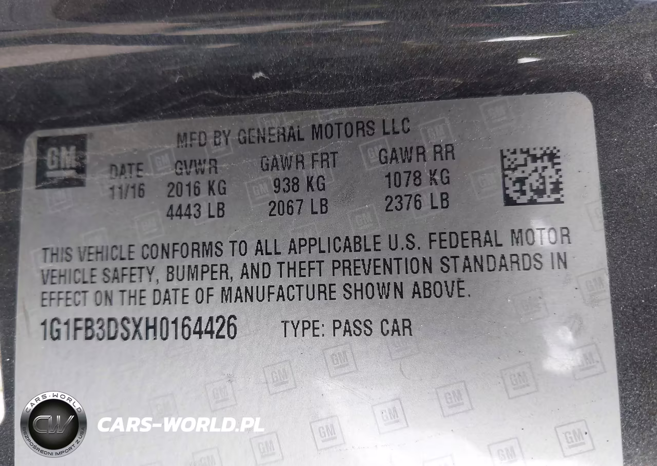 2017 Chevrolet Camaro 1Lt VIN:1G1FB3DSXH0164426 - 9
