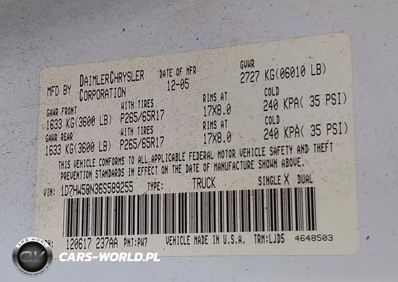 2006 Dodge Dakota Laramie VIN:1D7HW58N36S589255 - 9