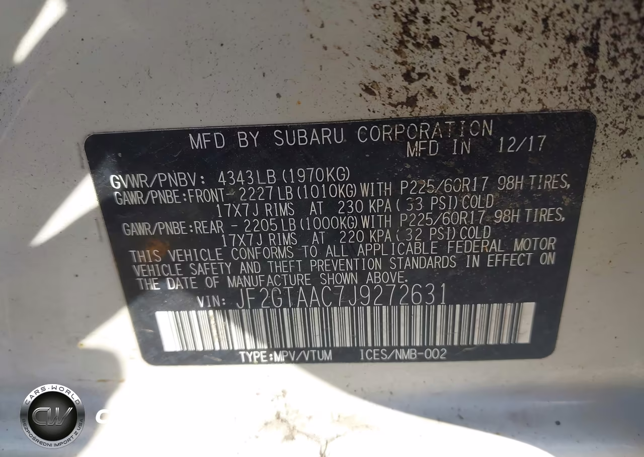 2018 Subaru Crosstrek 2.0I VIN:JF2GTAAC7J9272631 - 9