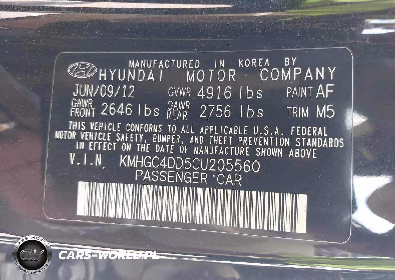 2012 Hyundai Genesis 3.8 VIN:KMHGC4DD5CU205560 - 9