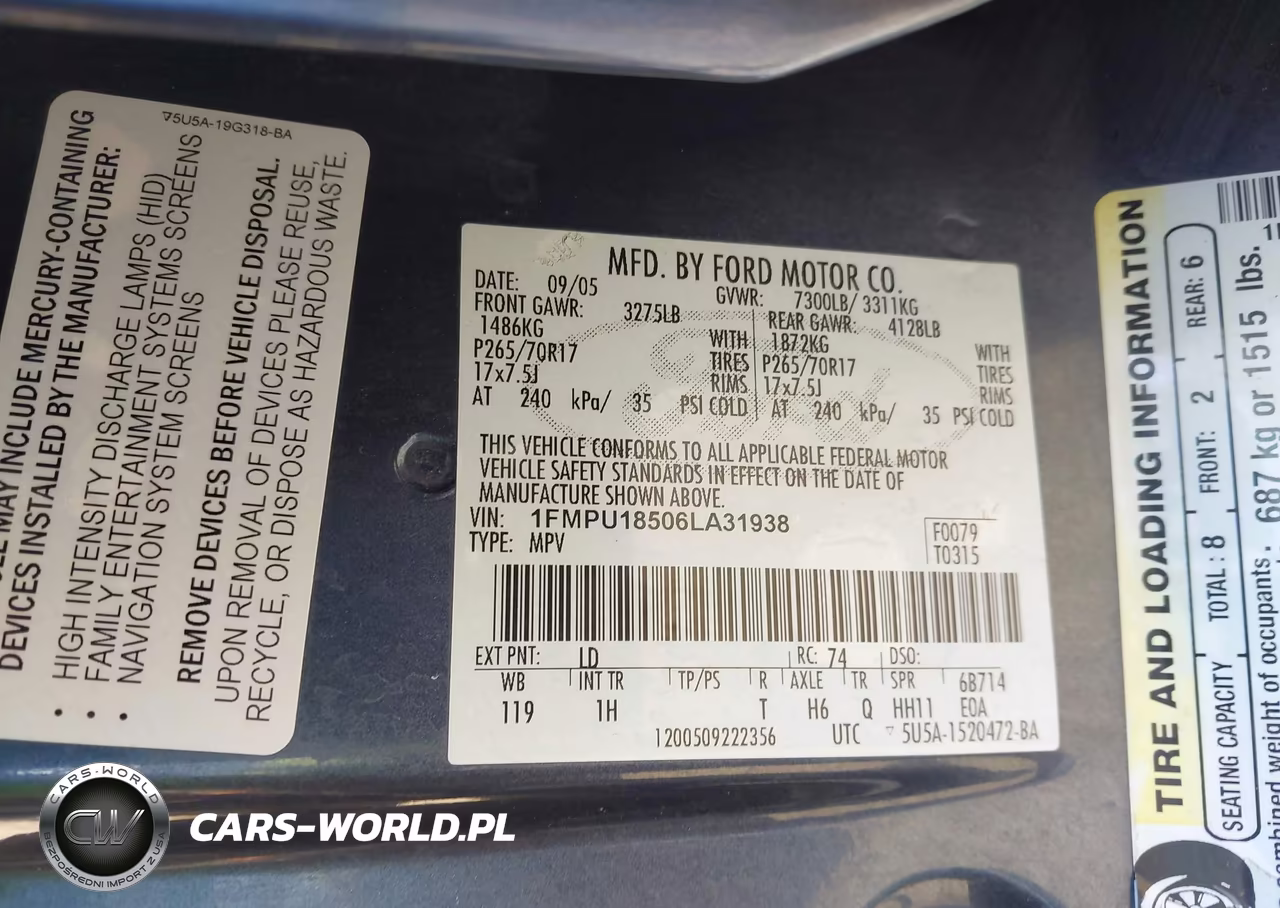 2006 Ford Expedition Eddie Bauer-King Ranch VIN:1FMPU18506LA31938 - 9