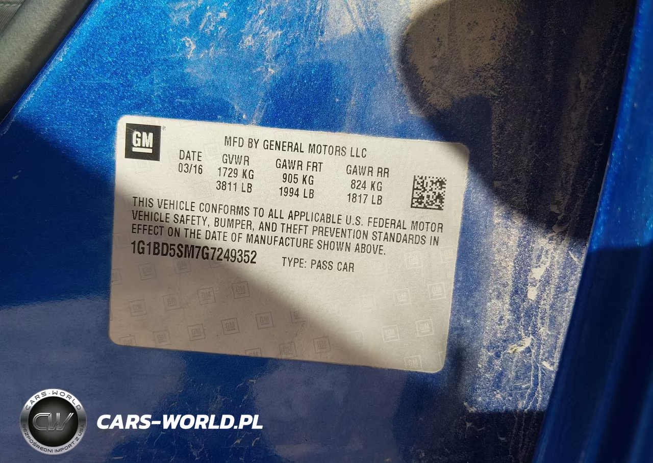 2016 Chevrolet Cruze Lt Manual VIN:1G1BD5SM7G7249352 - 9