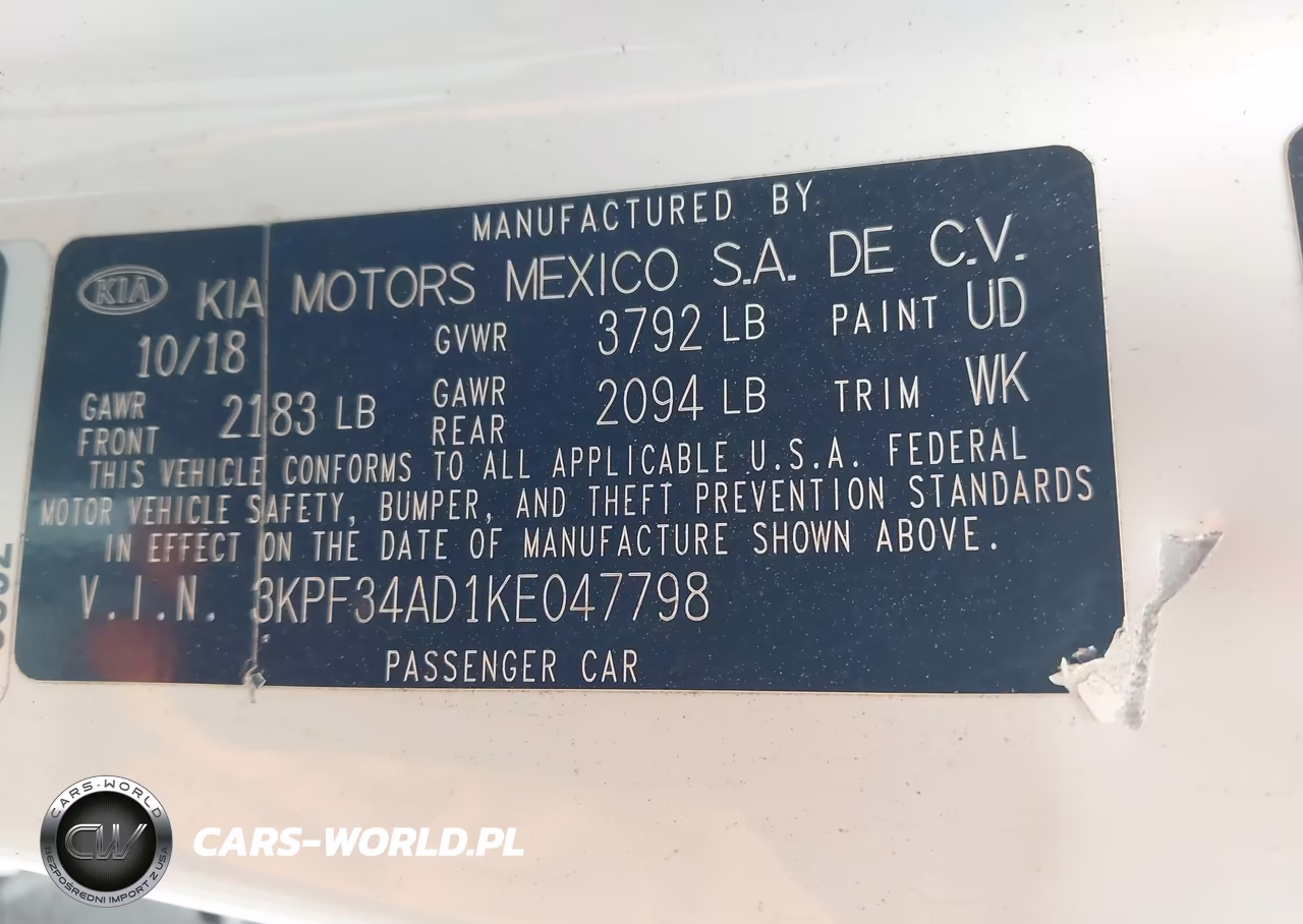 2019 Kia Forte S VIN:3KPF34AD1KE047798 - 9