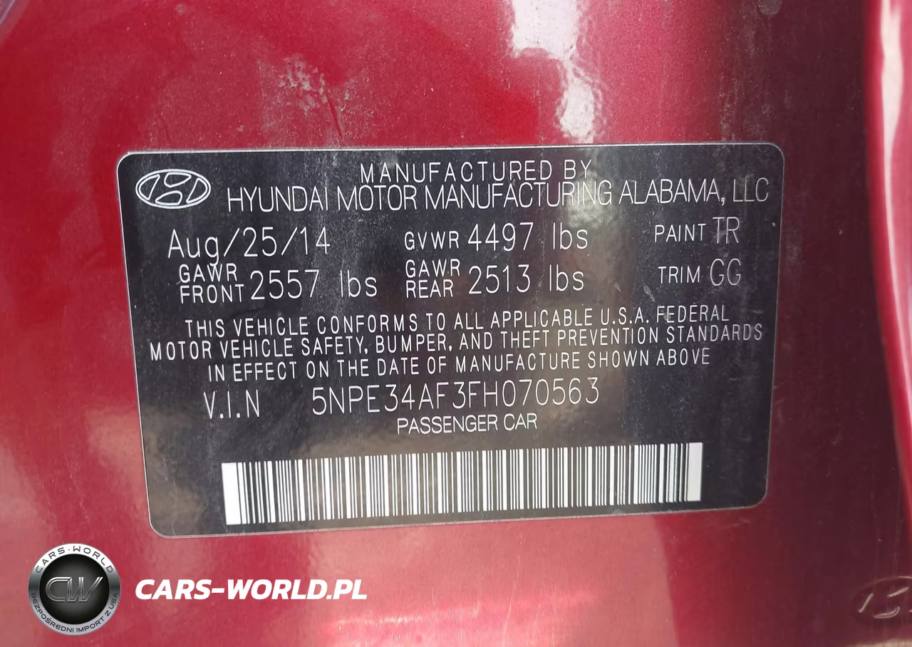 2015 Hyundai Sonata Sport VIN:5NPE34AF3FH070563 - 8
