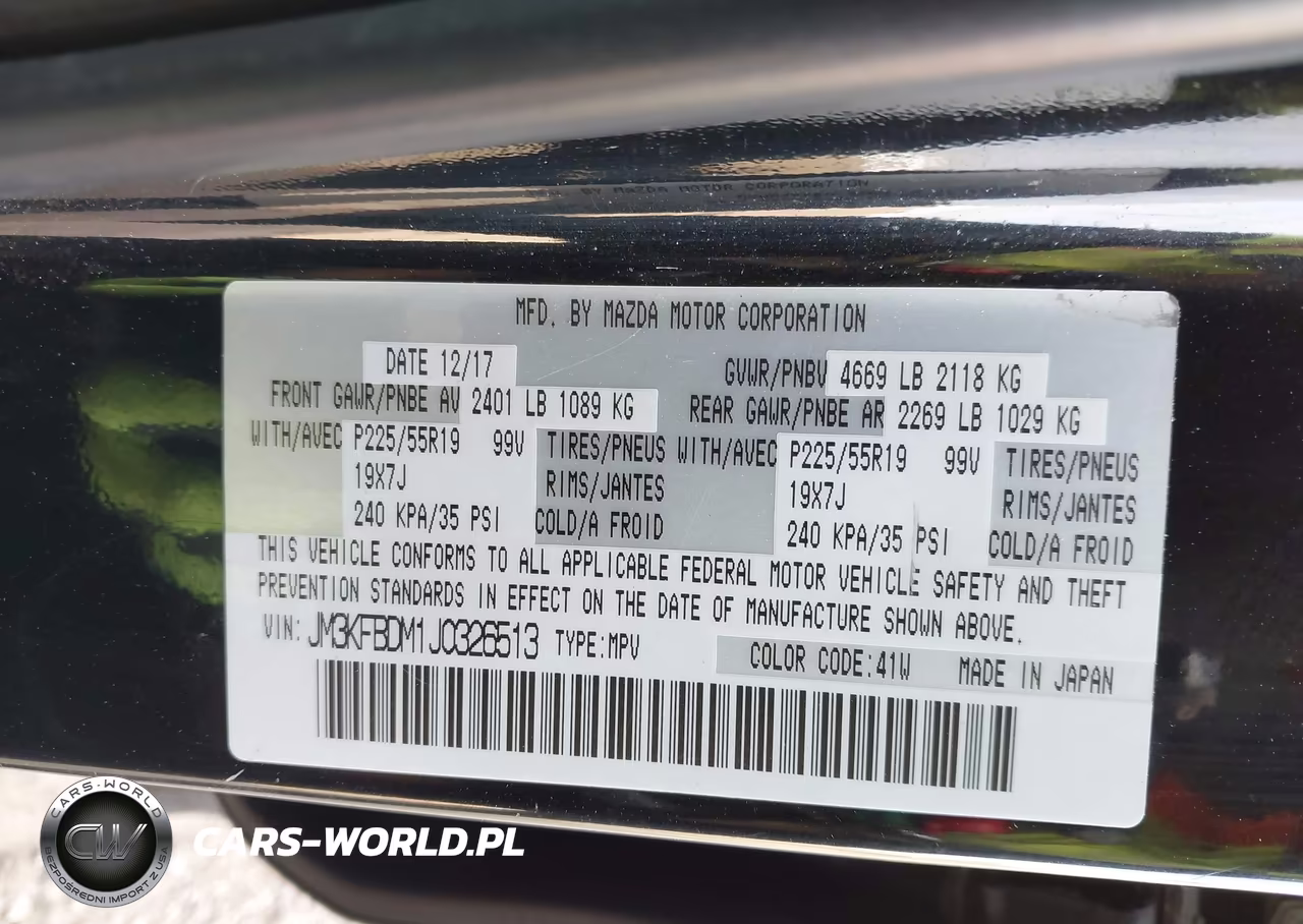 2018 Mazda Cx-5 Grand Touring VIN:JM3KFBDM1J0326513 - 9