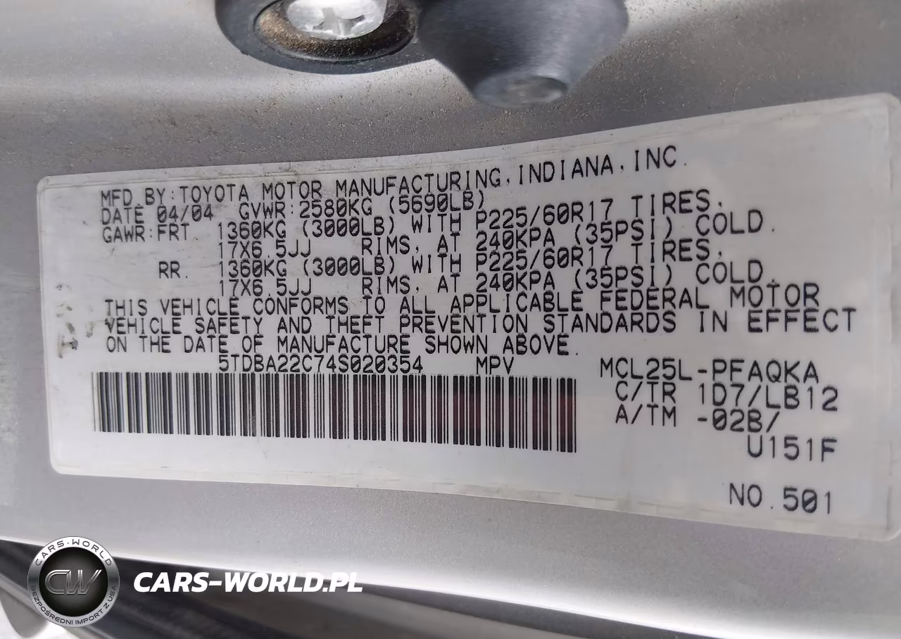 2004 Toyota Sienna Xle VIN:5TDBA22C74S020354 - 9