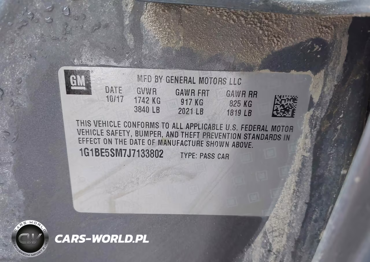 2018 Chevrolet Cruze Lt Auto VIN:1G1BE5SM7J7133802 - 9