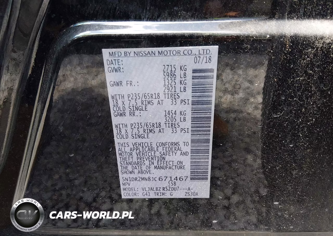 2018 Nissan Pathfinder S VIN:5N1DR2MN8JC671467 - 9