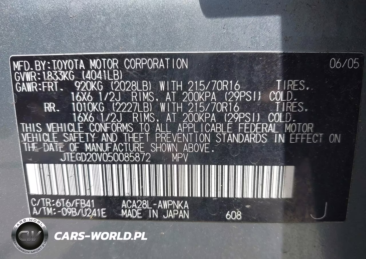 2005 Toyota Rav4 VIN:JTEGD20V050085872 - 9