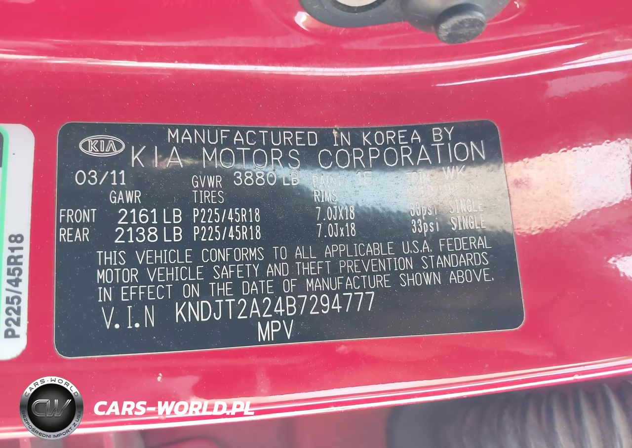 2011 Kia Soul + VIN:KNDJT2A24B7294777 - 9