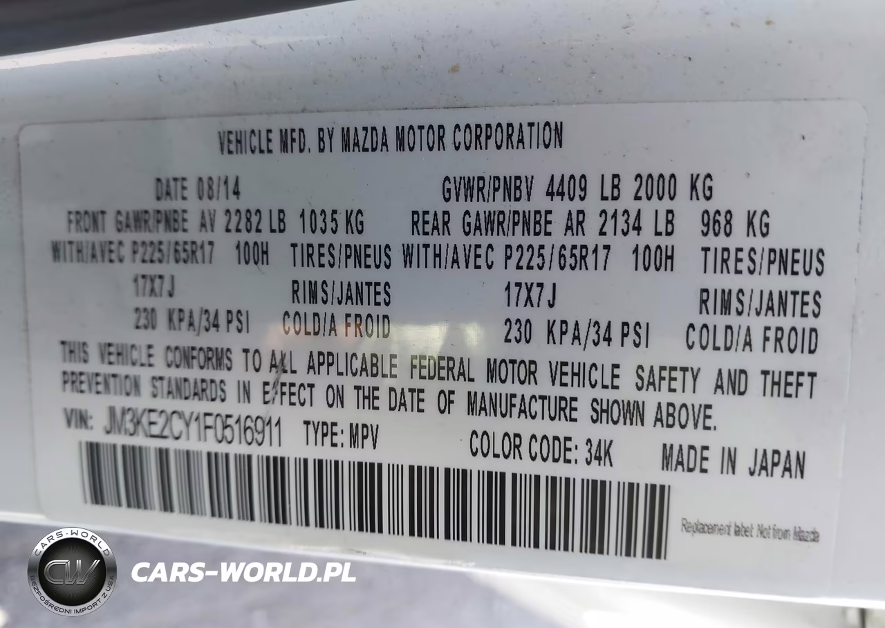 2015 Mazda Cx-5 Touring VIN:JM3KE2CY1F0516911 - 9