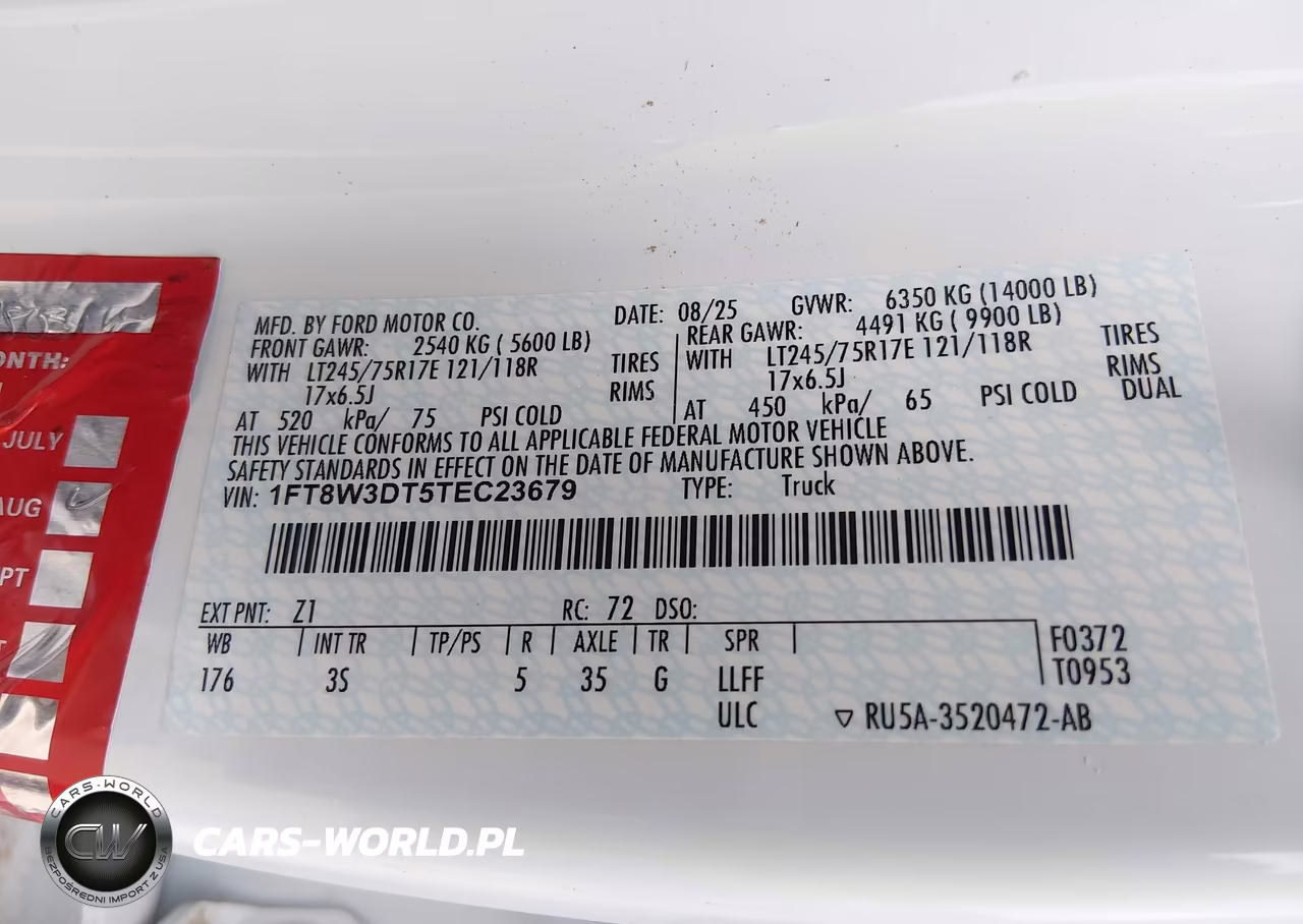 2026 Ford F-350 Xlt VIN:1FT8W3DT5TEC23679 - 8