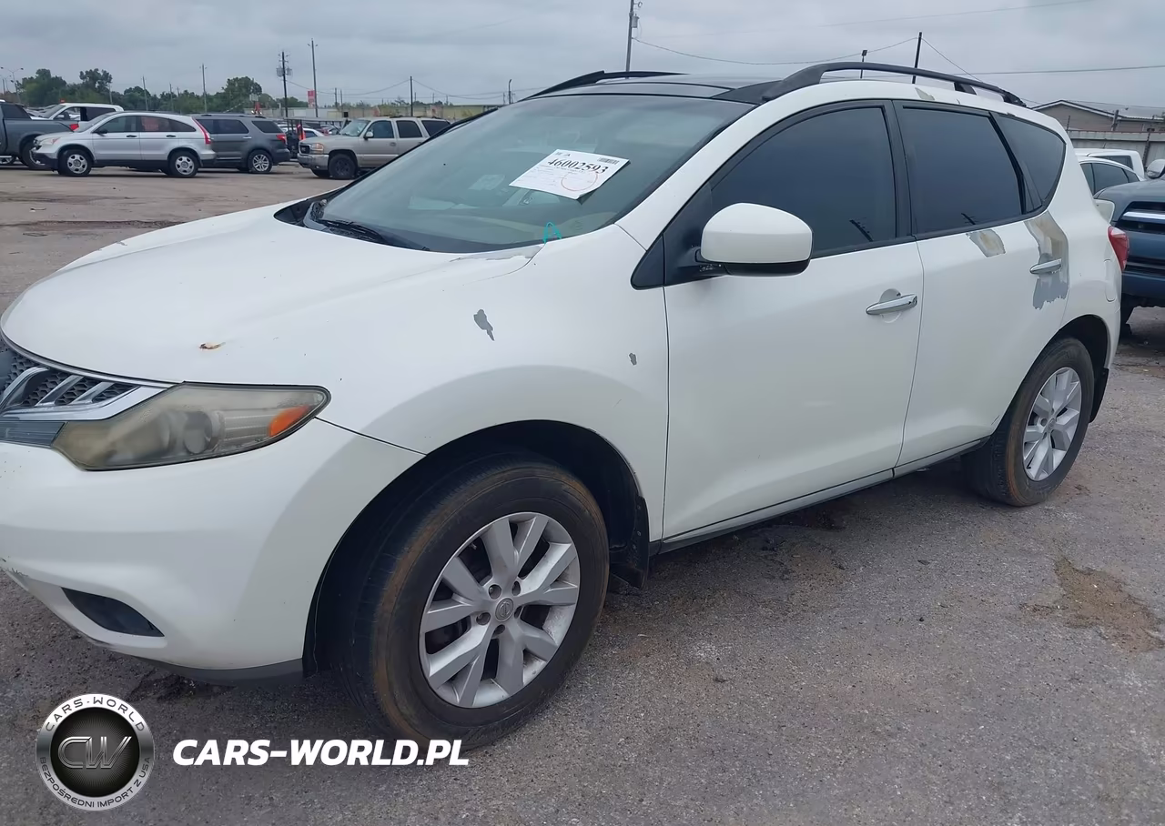 2012 Nissan Murano Sv VIN:JN8AZ1MU8CW106313 - 2