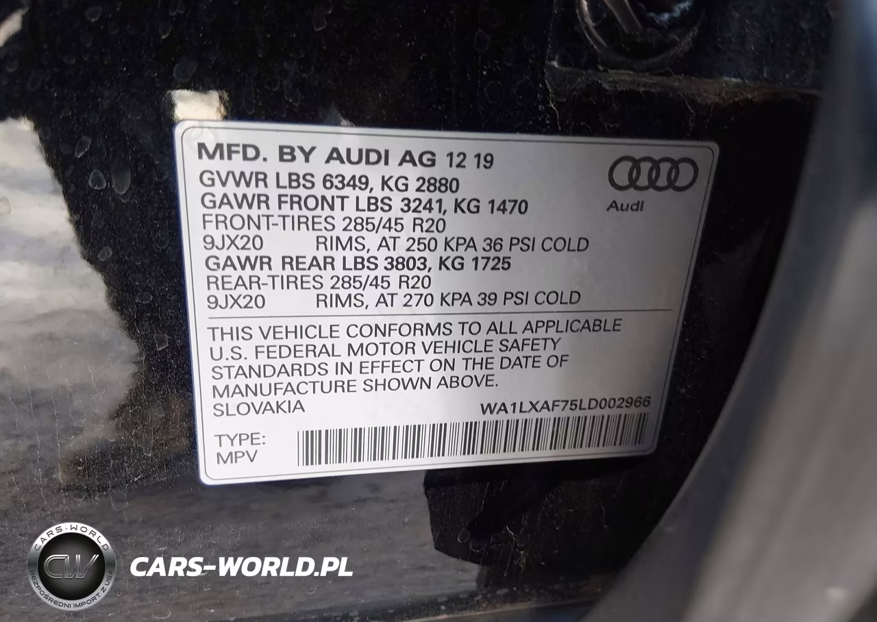 2020 Audi Q7 Premium Plus 55 Tfsi Quattro Tiptronic VIN:WA1LXAF75LD002966 - 9