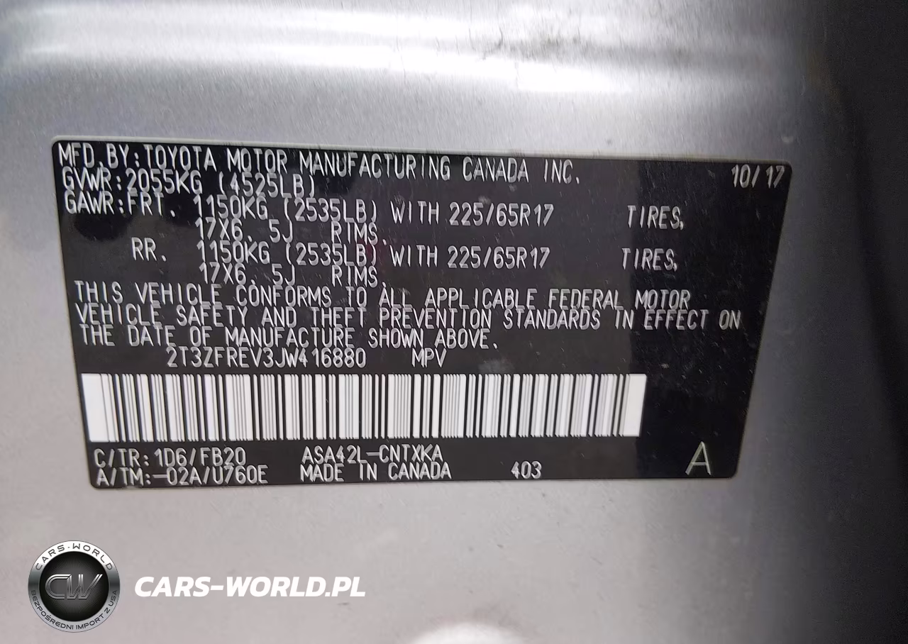 2018 Toyota Rav4 Le VIN:2T3ZFREV3JW416880 - 9