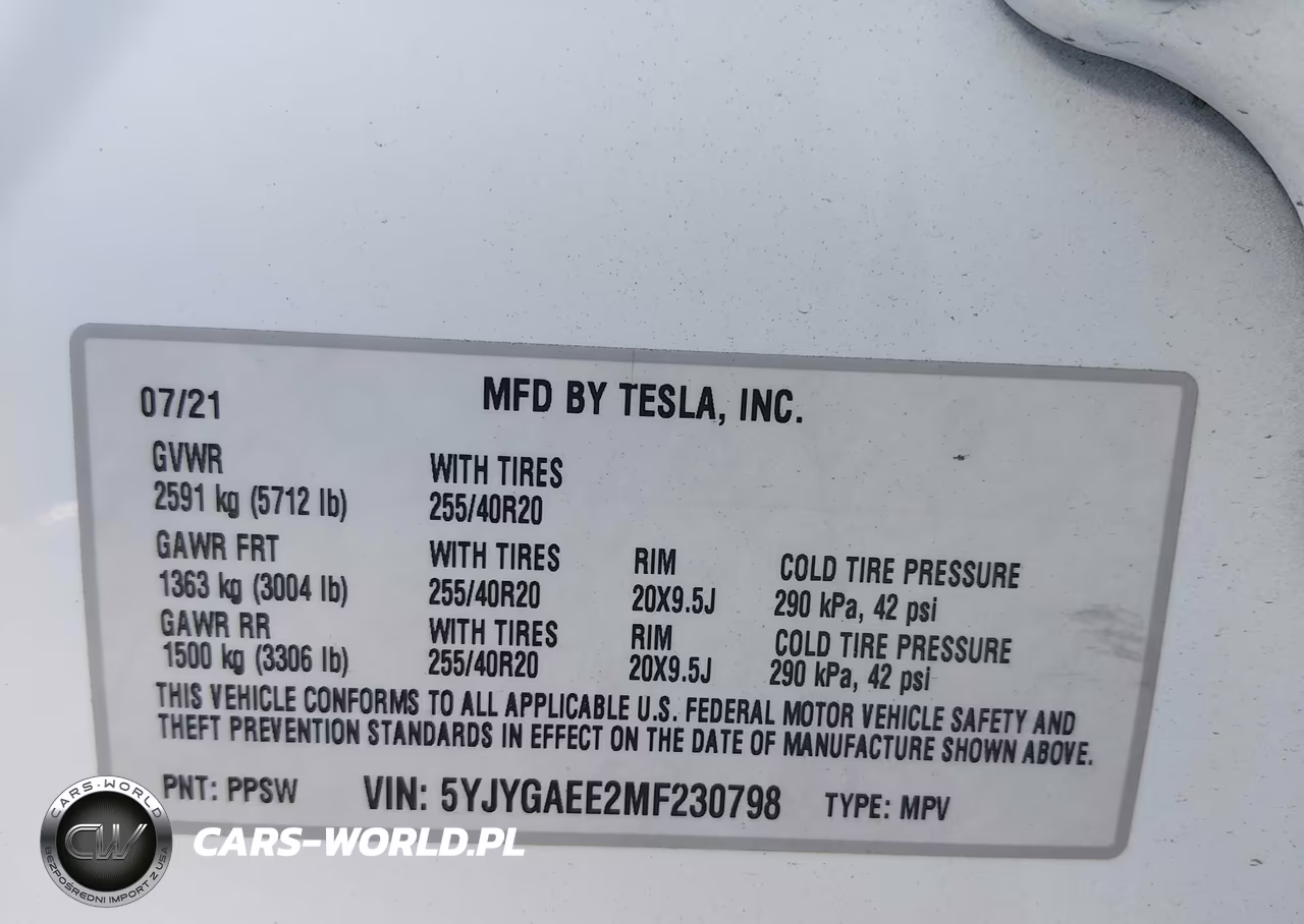 2021 Tesla Model Y Long Range Dual Motor All-Wheel Drive VIN:5YJYGAEE2MF230798 - 9