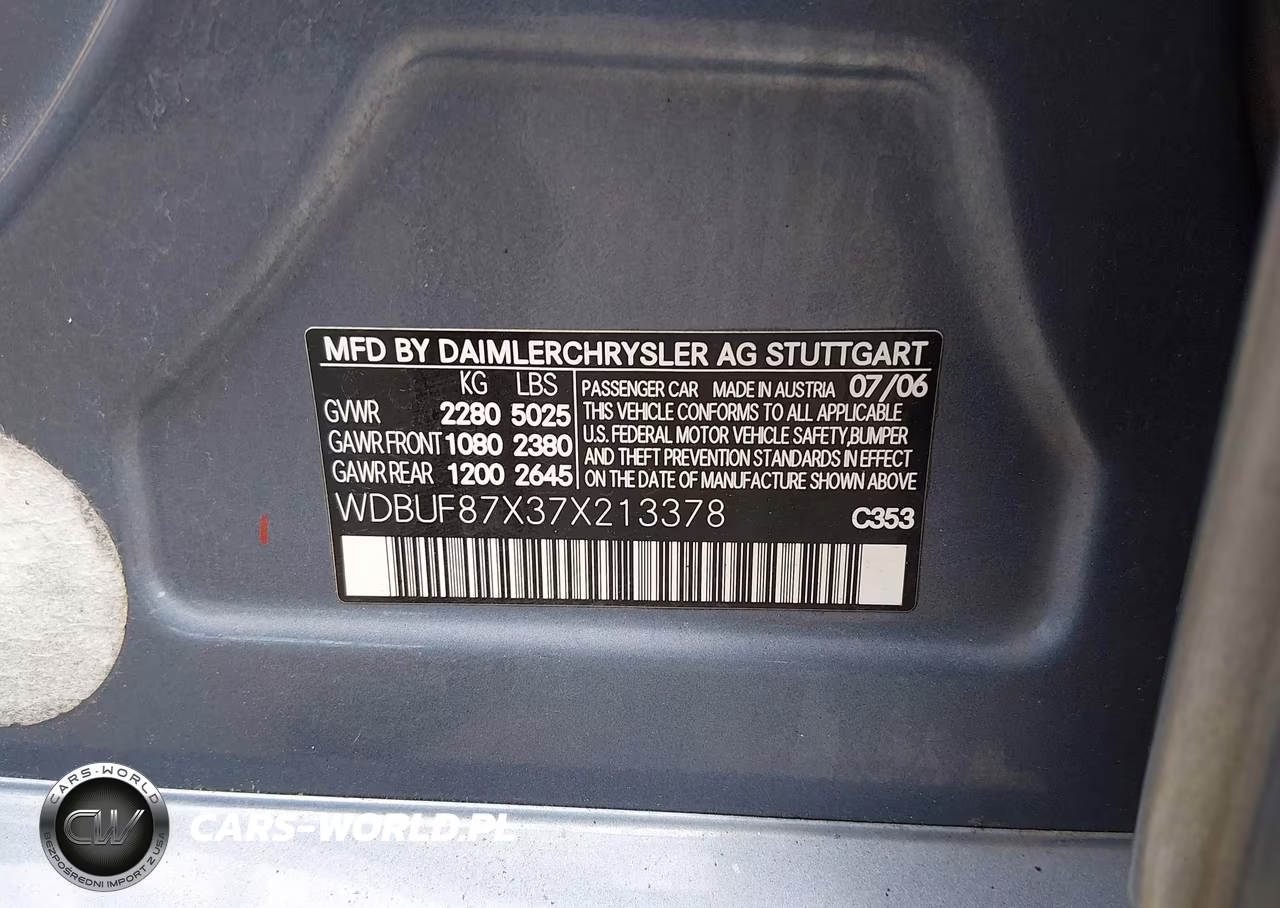 2007 Mercedes-Benz E 350 4Matic VIN:WDBUF87X37X213378 - 9