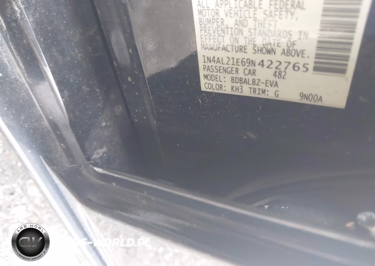 2009 Nissan Altima 2.5 S VIN:1N4AL21E69N422765 - 9