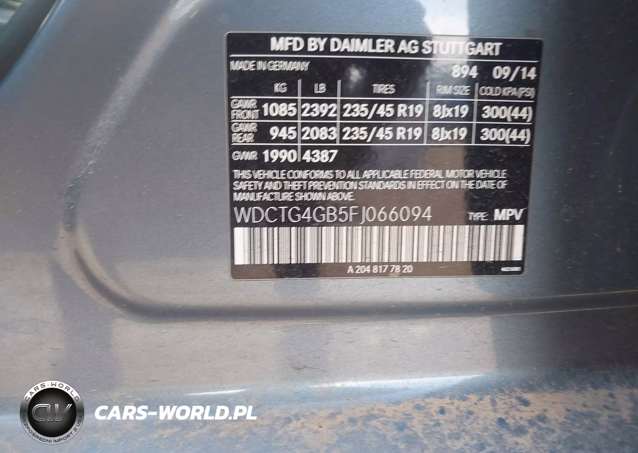 2015 Mercedes-Benz Gla 250 4Matic VIN:WDCTG4GB5FJ066094 - 9