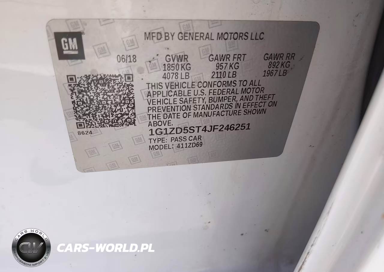 2018 Chevrolet Malibu Lt VIN:1G1ZD5ST4JF246251 - 9