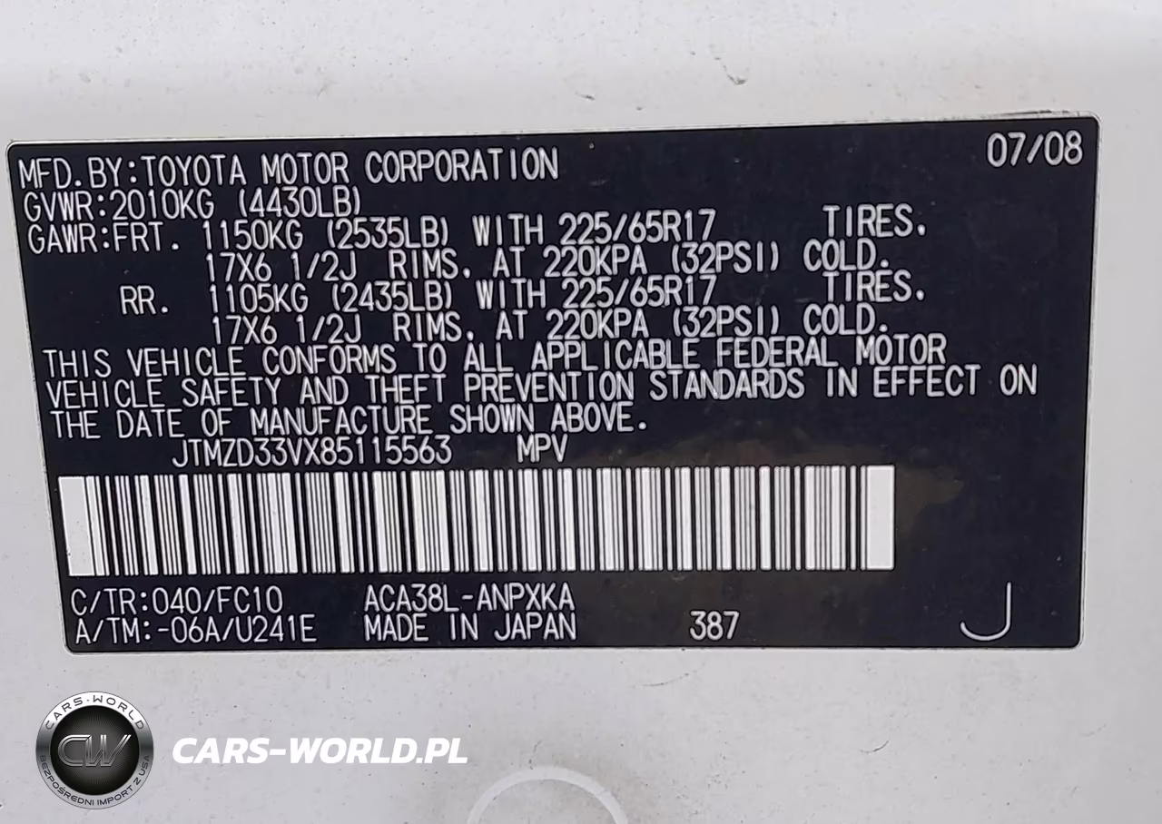 2008 Toyota Rav4 VIN:JTMZD33VX85115563 - 9