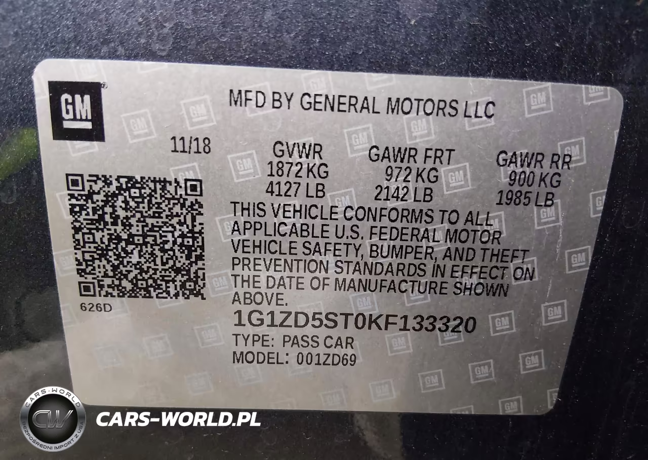 2019 Chevrolet Malibu Lt VIN:1G1ZD5ST0KF133320 - 9