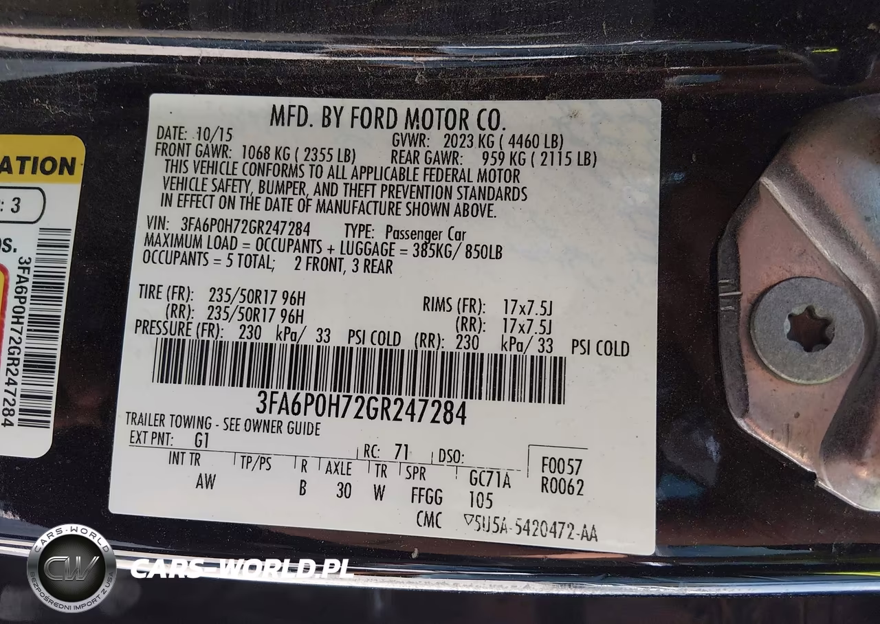 2016 Ford Fusion Se VIN:3FA6P0H72GR247284 - 9