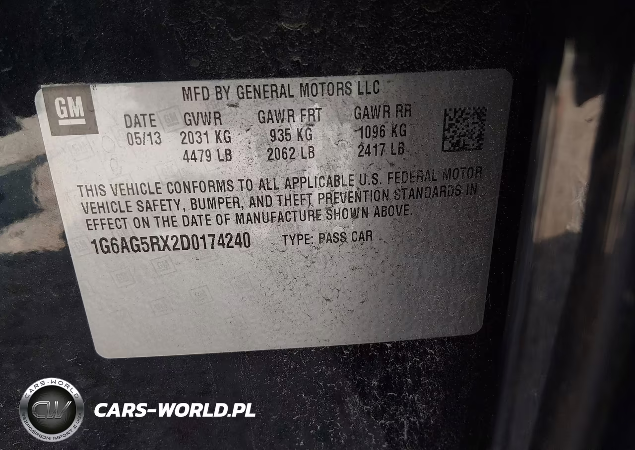 2013 Cadillac Ats Standard VIN:1G6AG5RX2D0174240 - 9