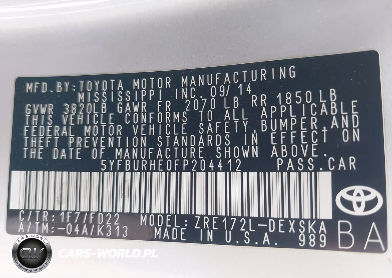 2015 Toyota Corolla S Plus VIN:5YFBURHE0FP204412 - 9