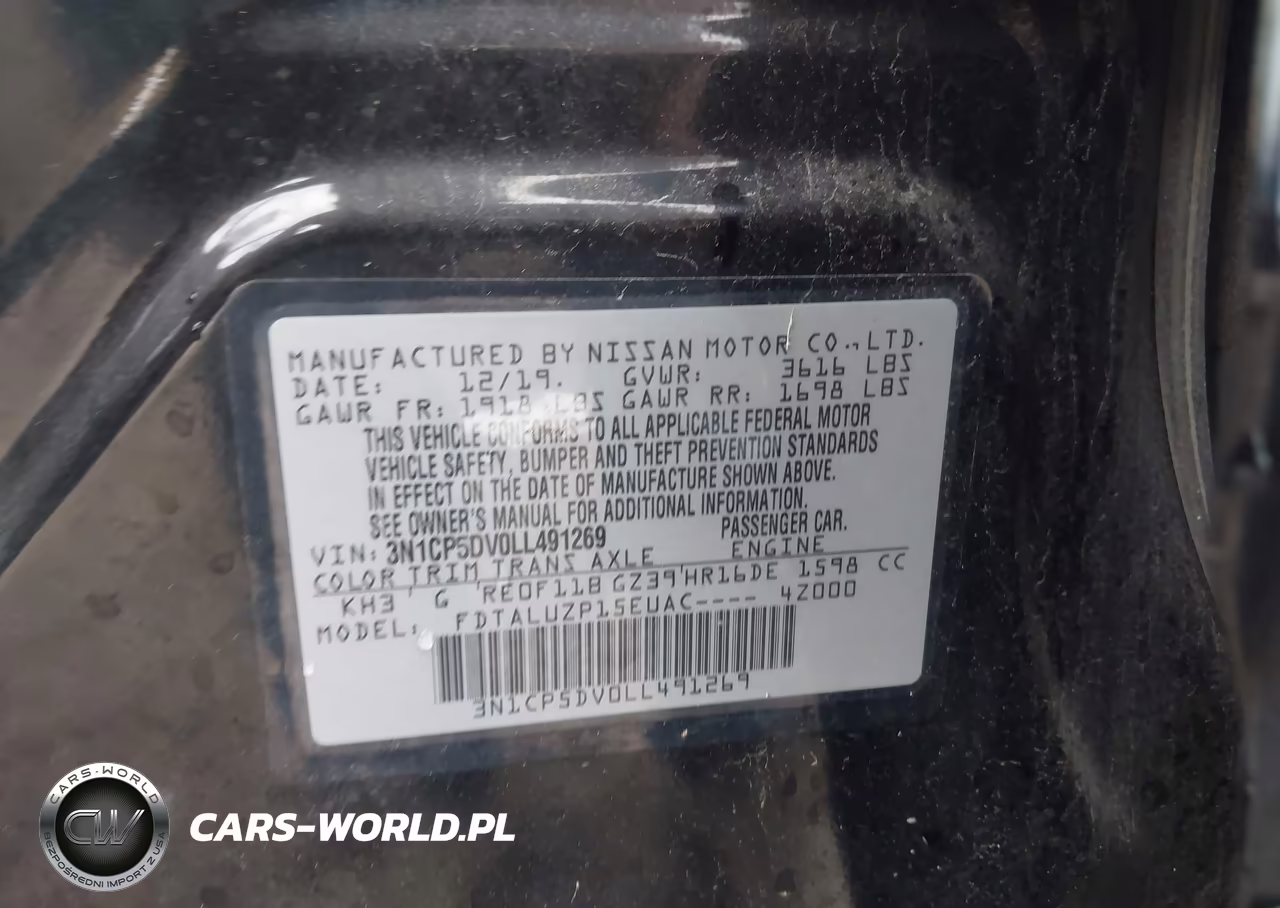 2020 Nissan Kicks Sr Xtronic Cvt VIN:3N1CP5DV0LL491269 - 9