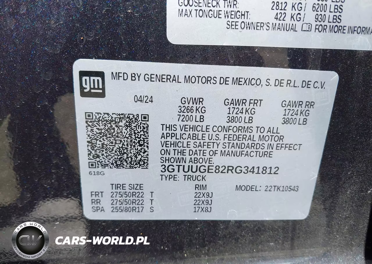 2024 GMC Sierra 1500 4Wd Short Box Denali VIN:3GTUUGE82RG341812 - 9