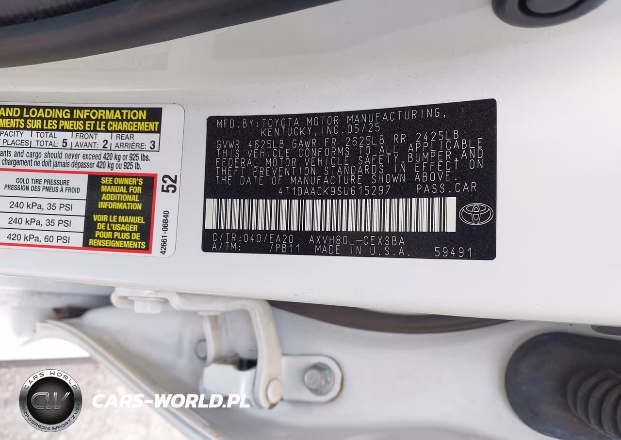 2025 Toyota Camry Se VIN:4T1DAACK9SU615297 - 9