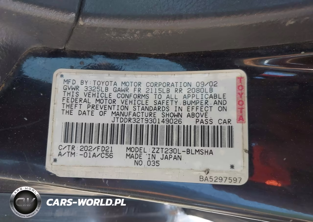 2003 Toyota Celica Gt VIN:JTDDR32T930149026 - 9