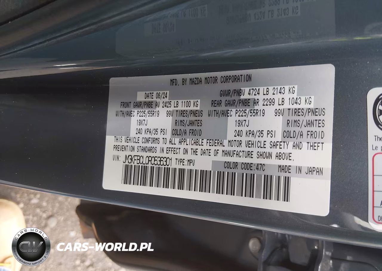2024 Mazda Cx-5 2.5 S Carbon Edition VIN:JM3KFBCL0R0536301 - 9
