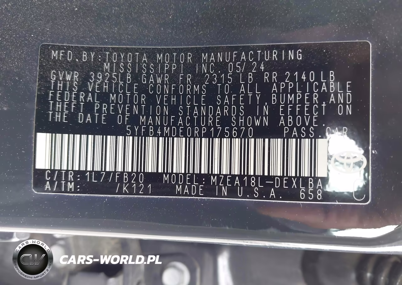 2024 Toyota Corolla Le VIN:5YFB4MDE0RP175670 - 9