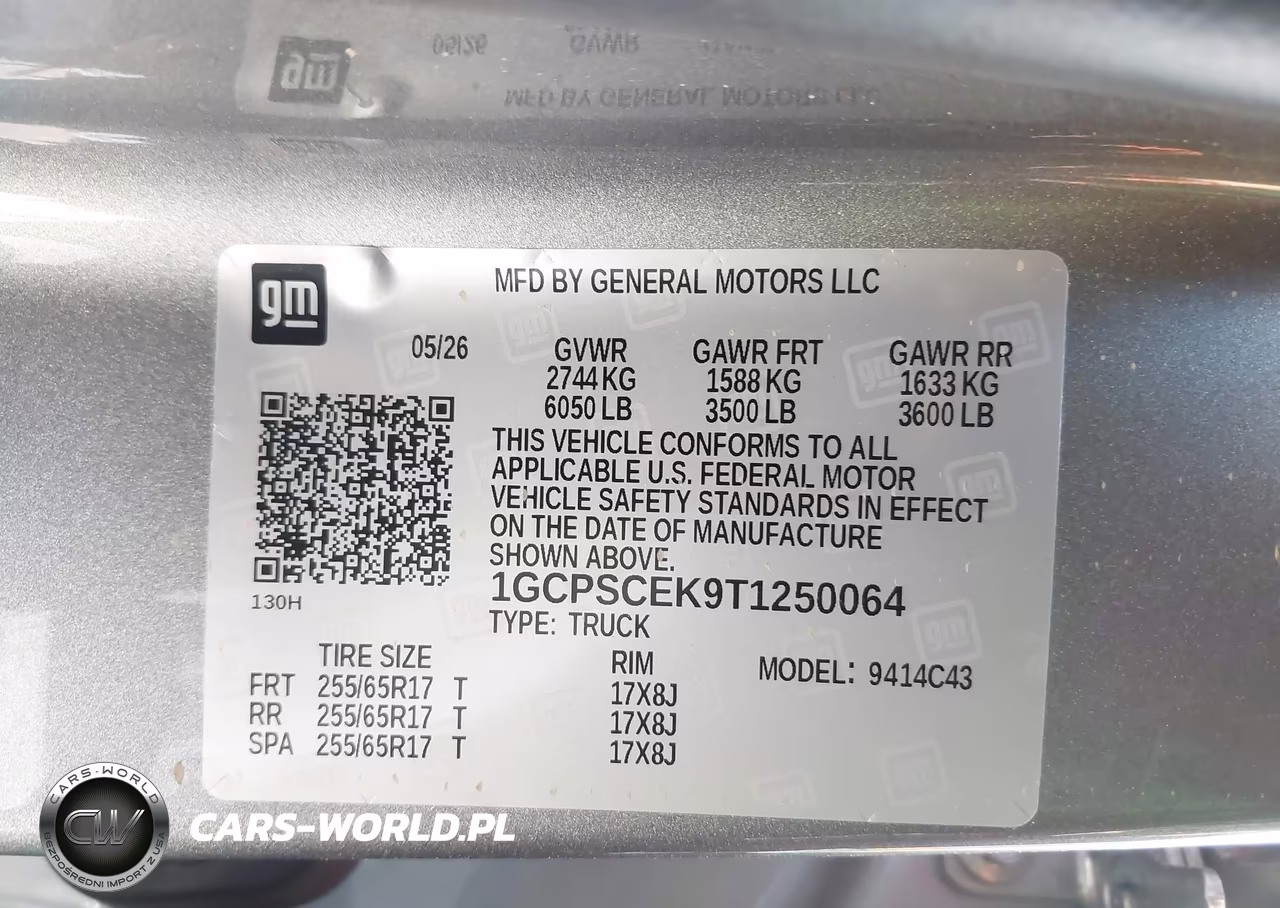 2026 Chevrolet Colorado Lt, Rwd VIN:1GCPSCEK9T1250064 - 9