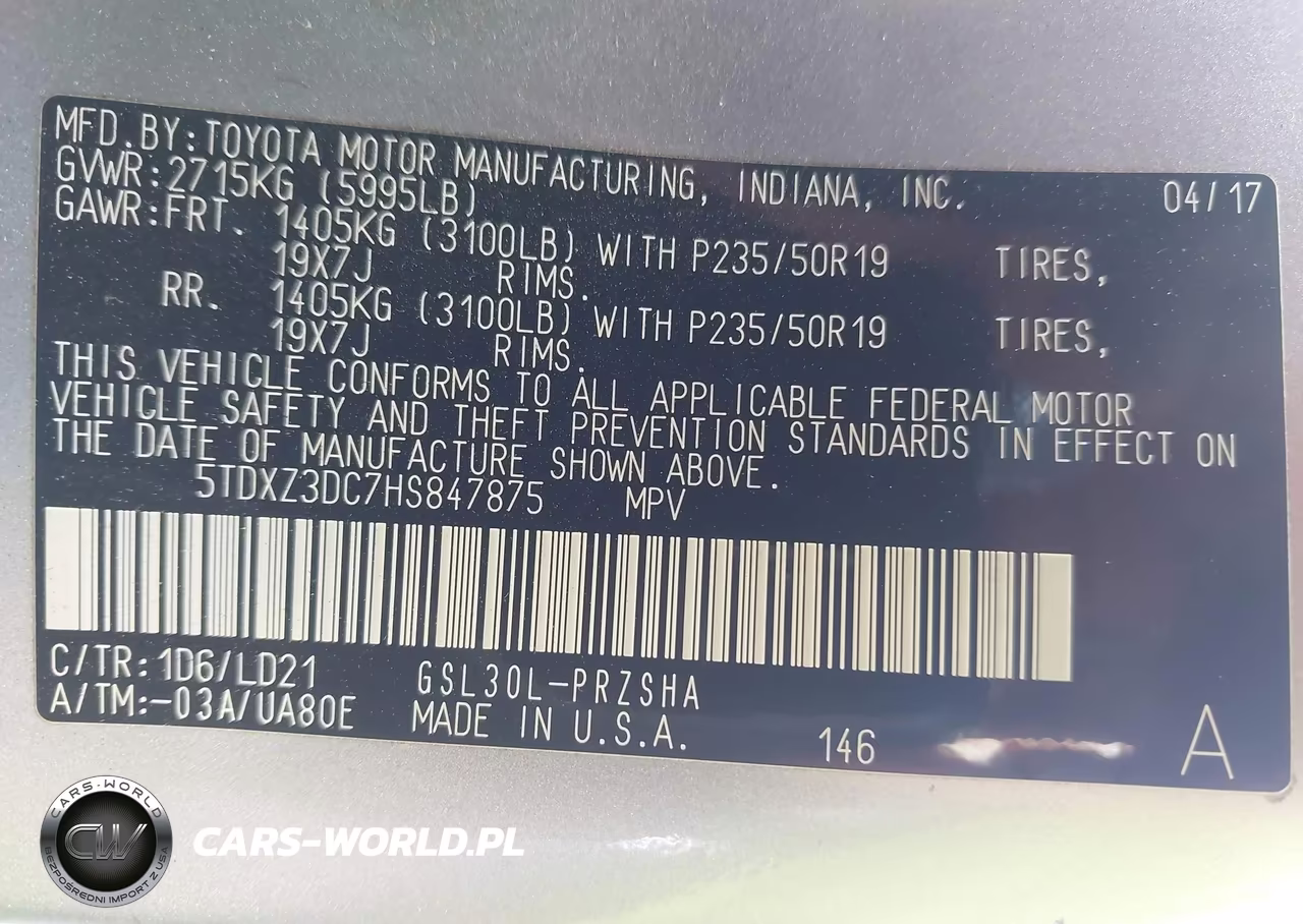 2017 Toyota Sienna Se 8 Passenger VIN:5TDXZ3DC7HS847875 - 9