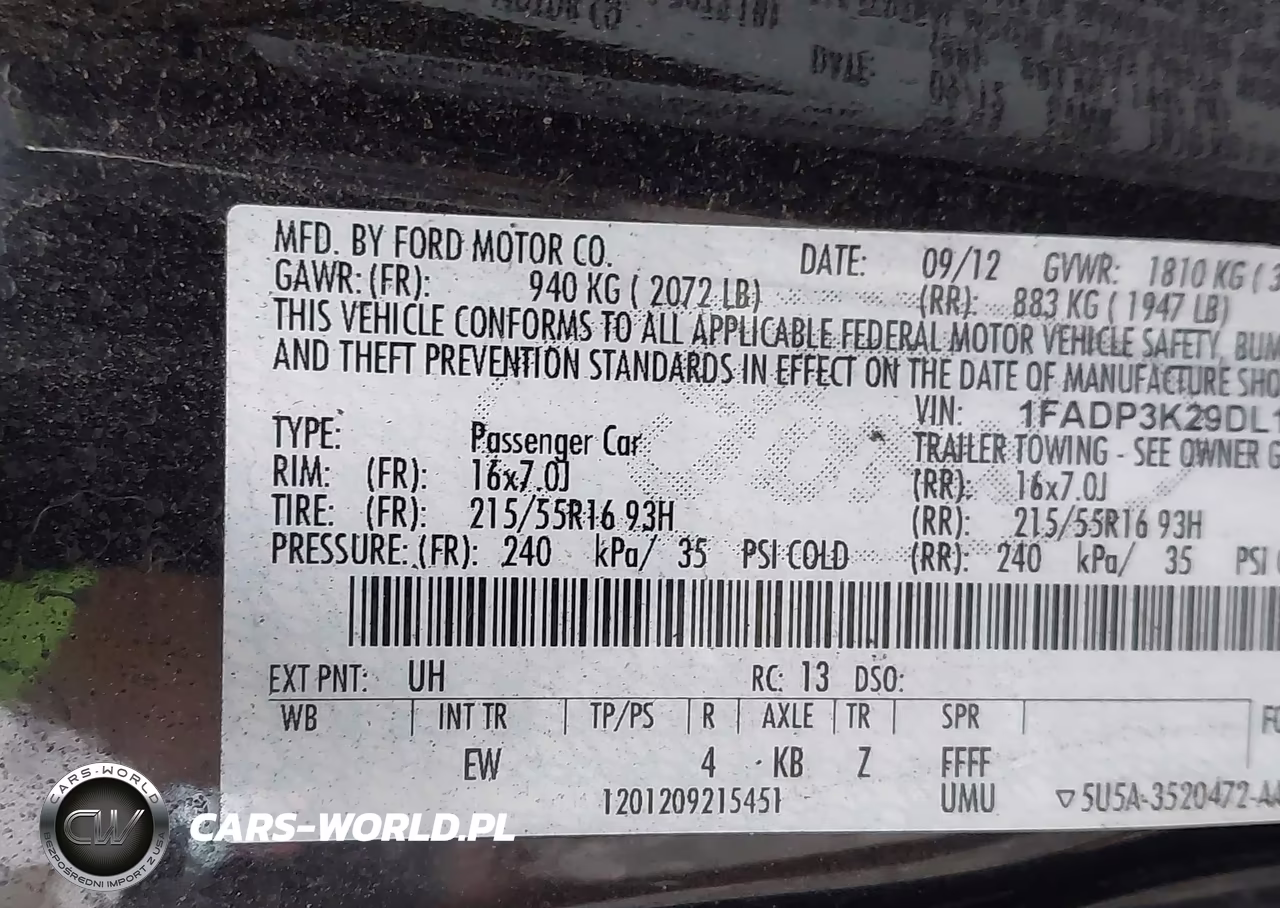 2013 Ford Focus Se VIN:1FADP3K29DL141592 - 9