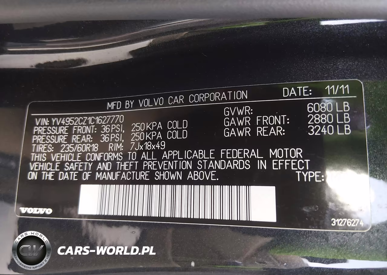 2012 Volvo Xc90 3.2-3.2 Platinum-3.2 Premier Plus VIN:YV4952CZ1C1627770 - 9