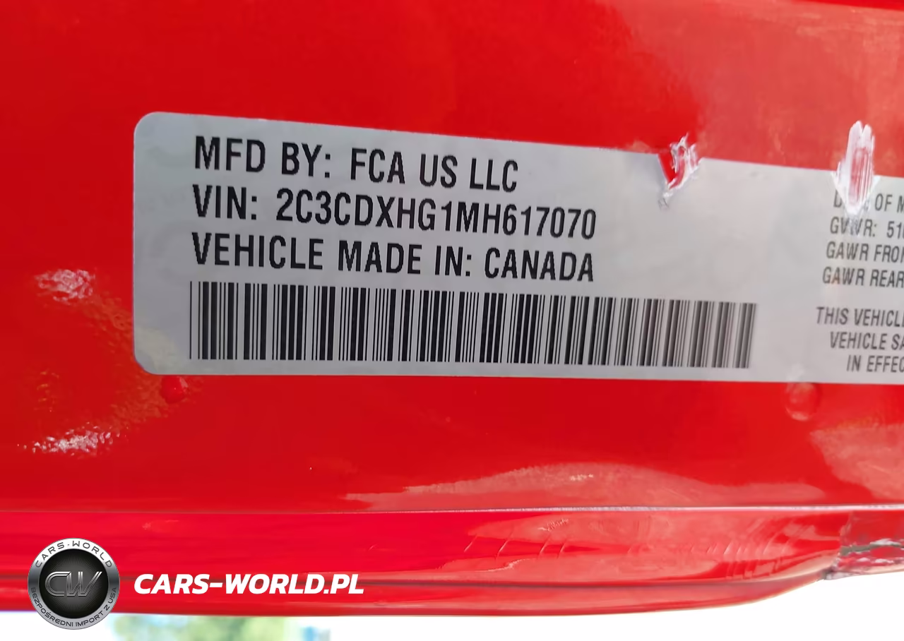 2021 Dodge Charger Gt Rwd VIN:2C3CDXHG1MH617070 - 9