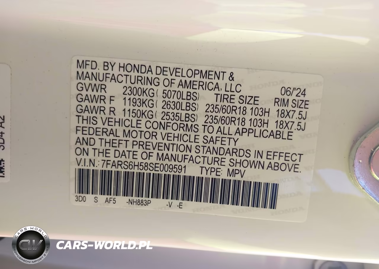 2025 Honda Cr-V Hybrid Sport VIN:7FARS6H58SE009591 - 9
