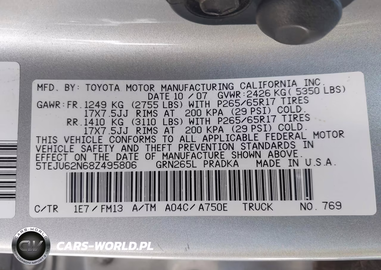 2008 Toyota Tacoma Prerunner V6 VIN:5TEJU62N68Z495806 - 9