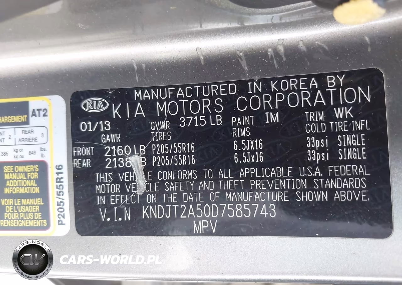 2013 Kia Soul VIN:KNDJT2A50D7585743 - 9