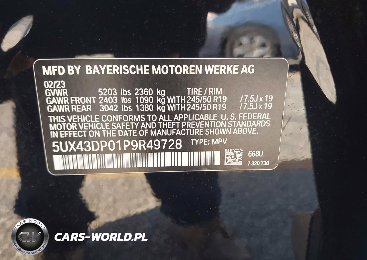 2023 BMW X3 Sdrive30I VIN:5UX43DP01P9R49728 - 9
