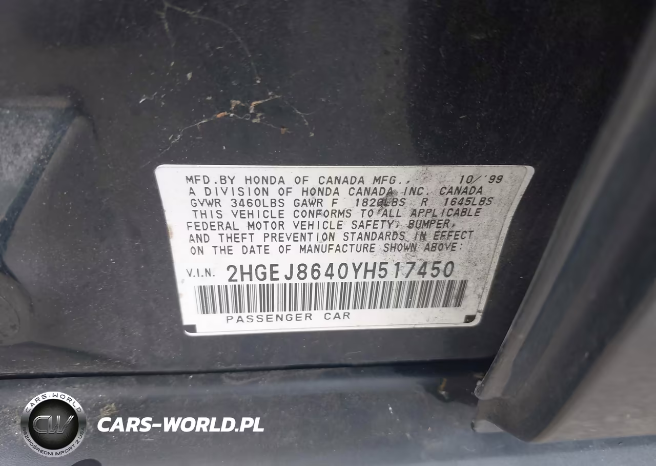 2000 Honda Civic Ex VIN:2HGEJ8640YH517450 - 9