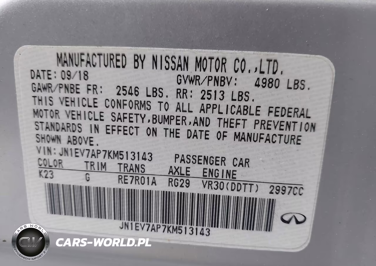 2019 Infiniti Q50 3.0T Luxe VIN:JN1EV7AP7KM513143 - 9