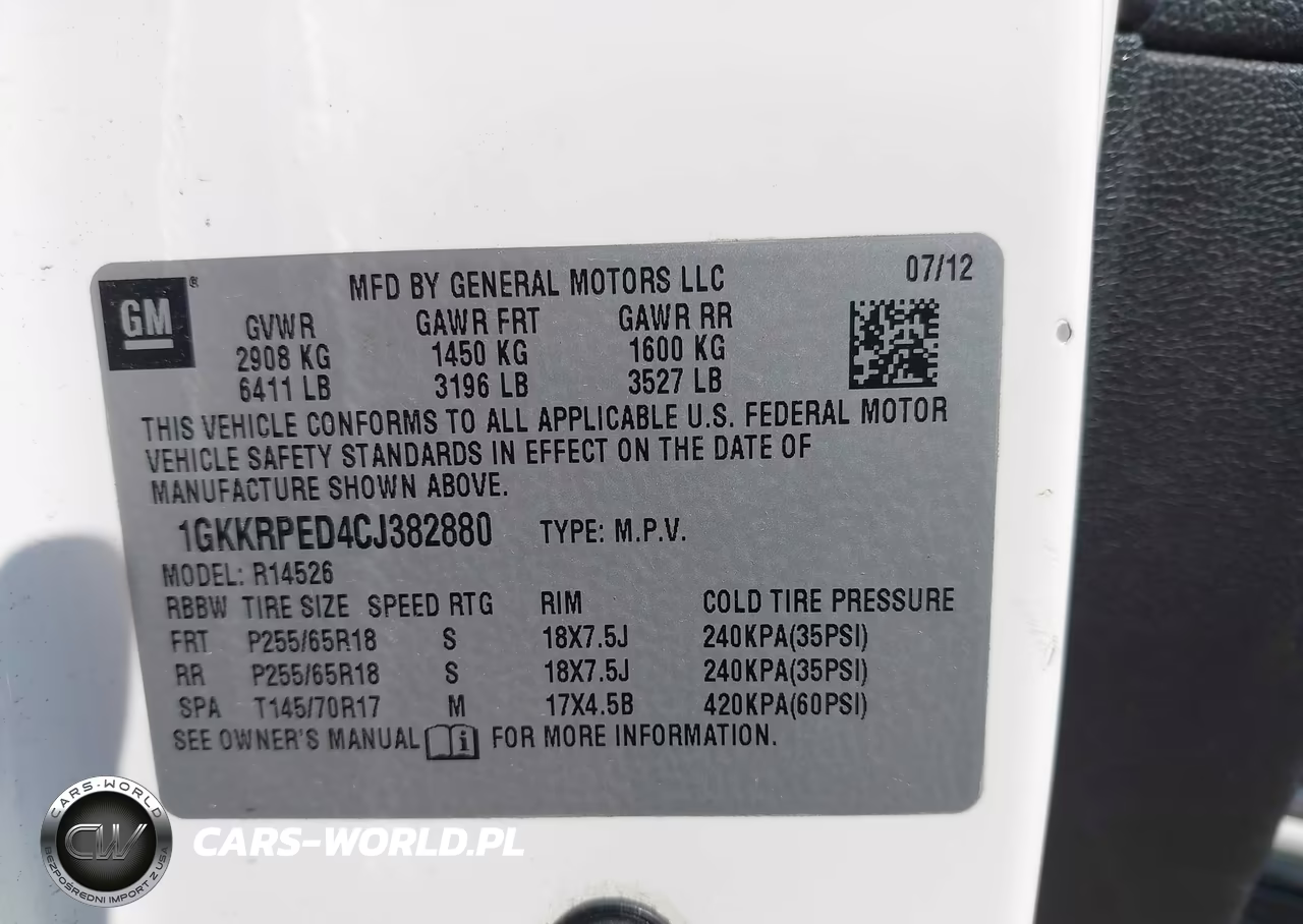 2012 GMC Acadia Sle VIN:1GKKRPED4CJ382880 - 9